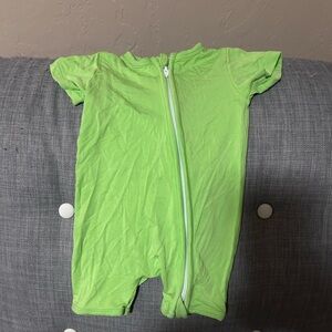 Lime green meraki hollow zippy romper